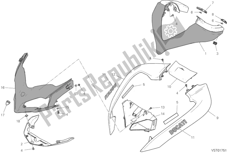 Wszystkie części do Os? Ona Ducati Multistrada 1260 ABS Thailand 2019